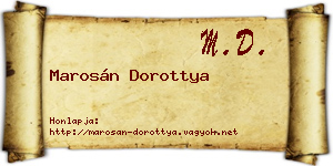 Marosán Dorottya névjegykártya
