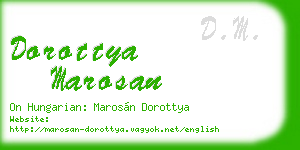 dorottya marosan business card